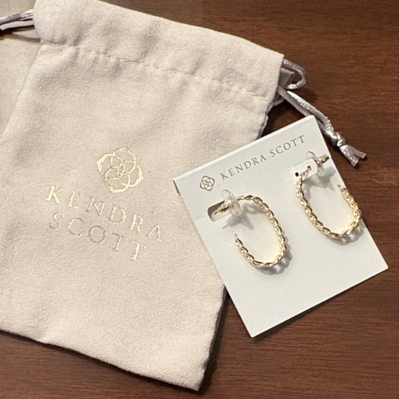 Kendra Scott Jewelry - Kendra Scott Textured Gold Hoop Earrings